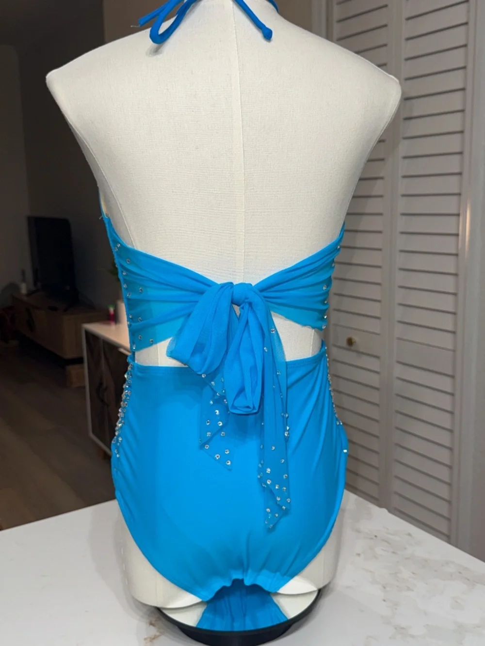 Semi Custom Kandi Kouture Blue Leotard Size TS